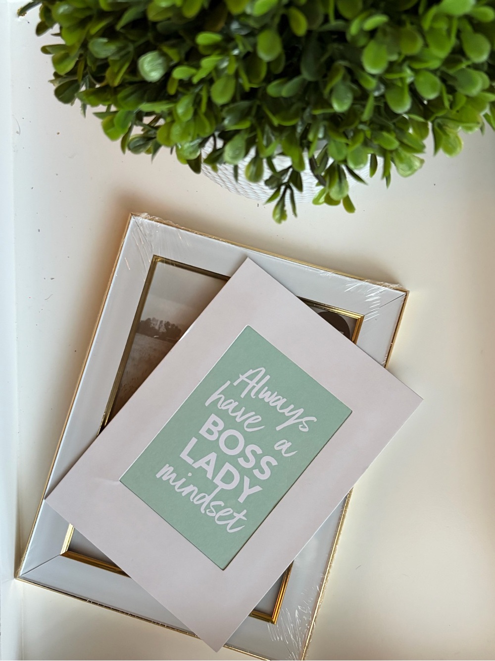 White and Gold Decorative Picture Frame - Home Accents